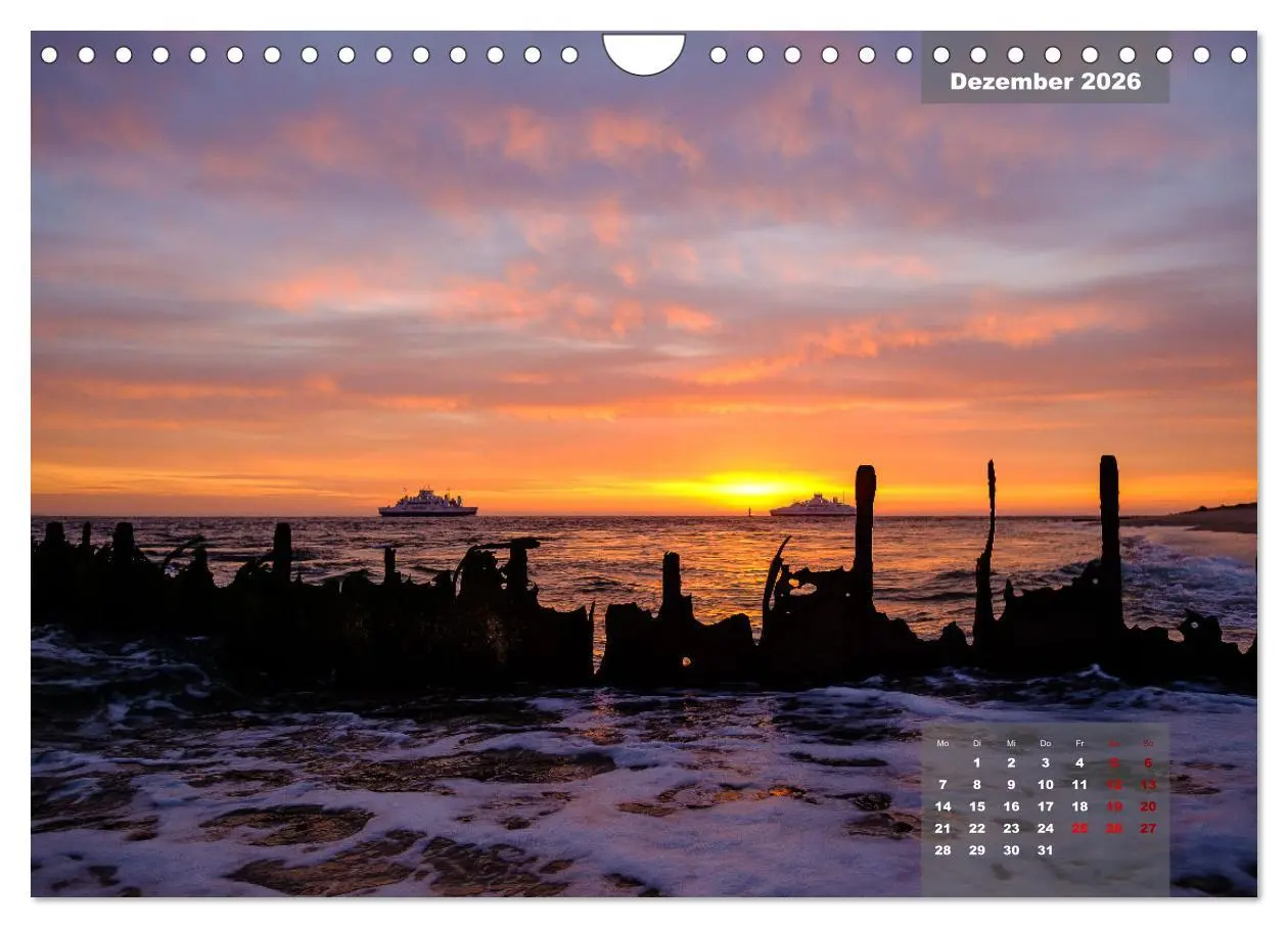 Bild: 9783457597224 | feeling Sylt (Wandkalender 2026 DIN A4 quer), CALVENDO Monatskalender