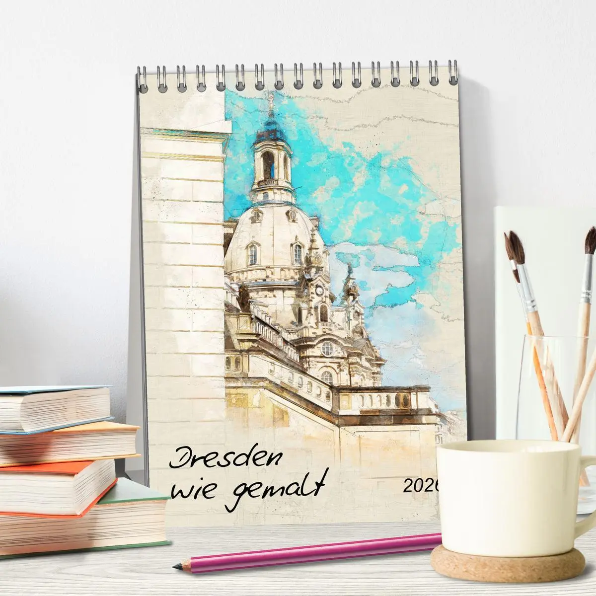 Bild: 9783516377224 | Dresden wie gemalt (Tischkalender 2026 DIN A5 hoch), CALVENDO...