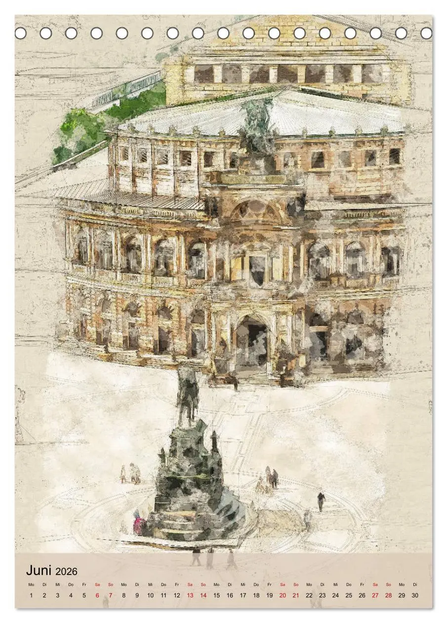 Bild: 9783516377224 | Dresden wie gemalt (Tischkalender 2026 DIN A5 hoch), CALVENDO...