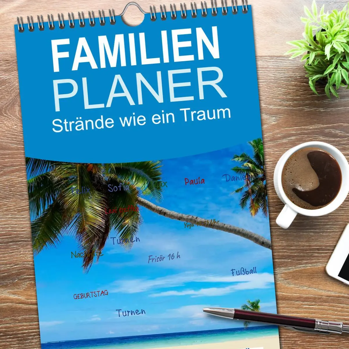 Bild: 9783516517224 | Familienplaner 2026 - Strände wie ein Traum mit 5 Spalten...
