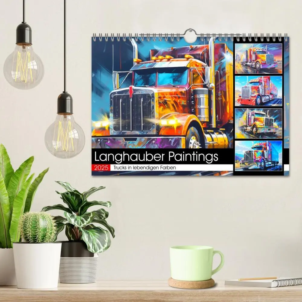 Bild: 9783383857324 | Langhauber Paintings. Trucks in lebendigen Farben (Wandkalender...