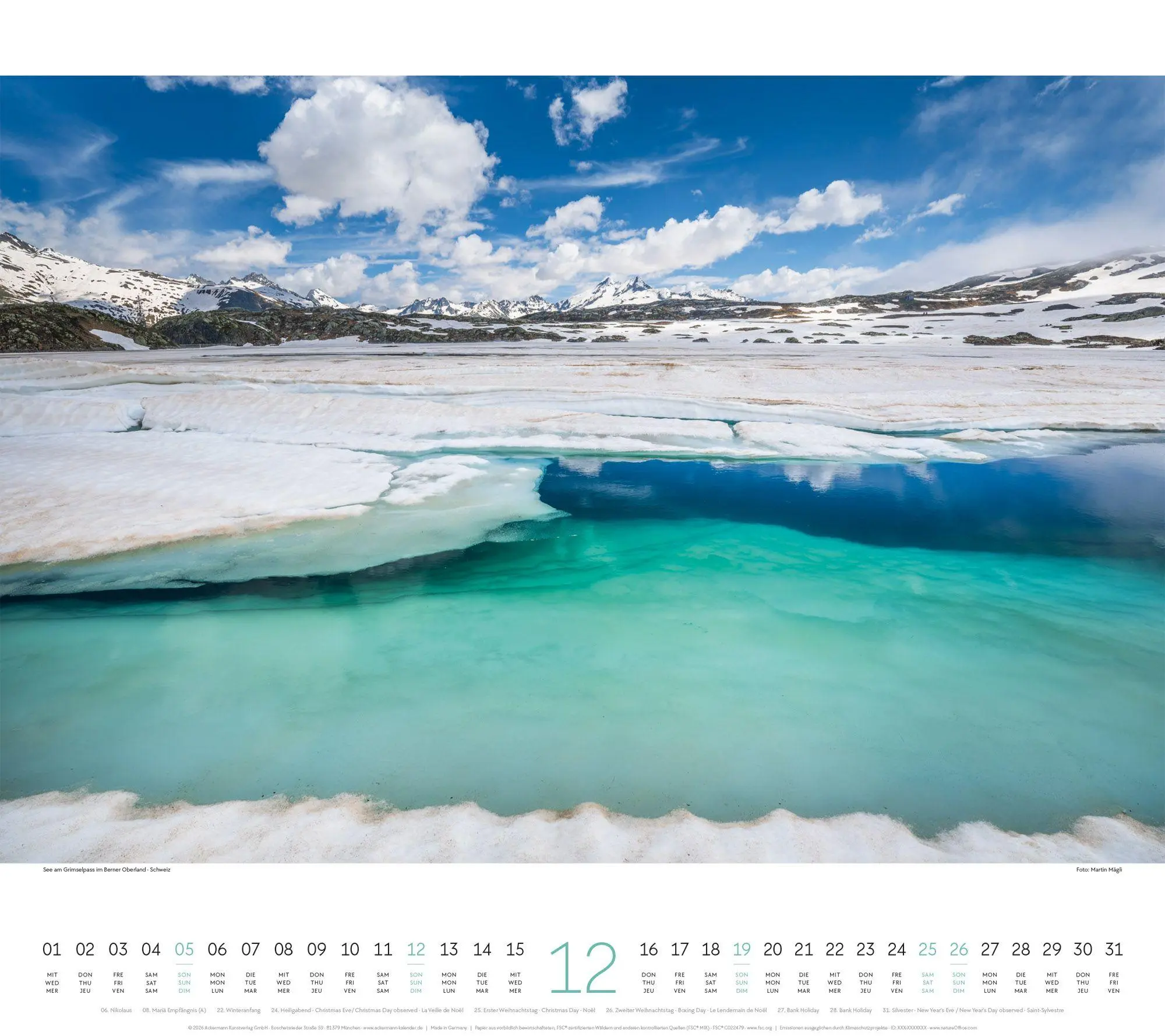 Bild: 9783838427324 | Wasser Kalender 2027 | Ackermann Kunstverlag GmbH | Kalender | 14 S.