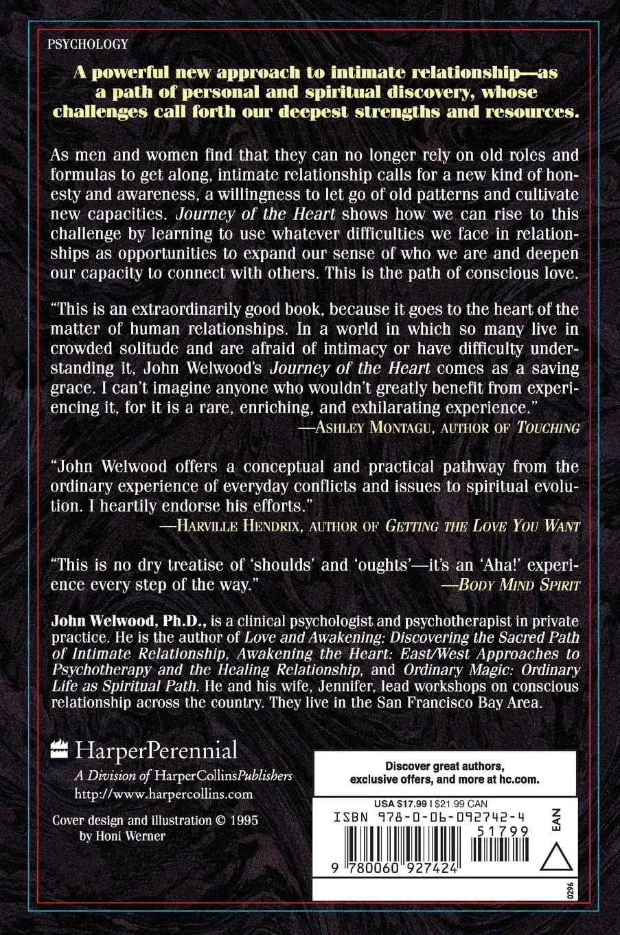 Rückseite: 9780060927424 | Journey of the Heart | Path of Conscious Love, the | John Welwood