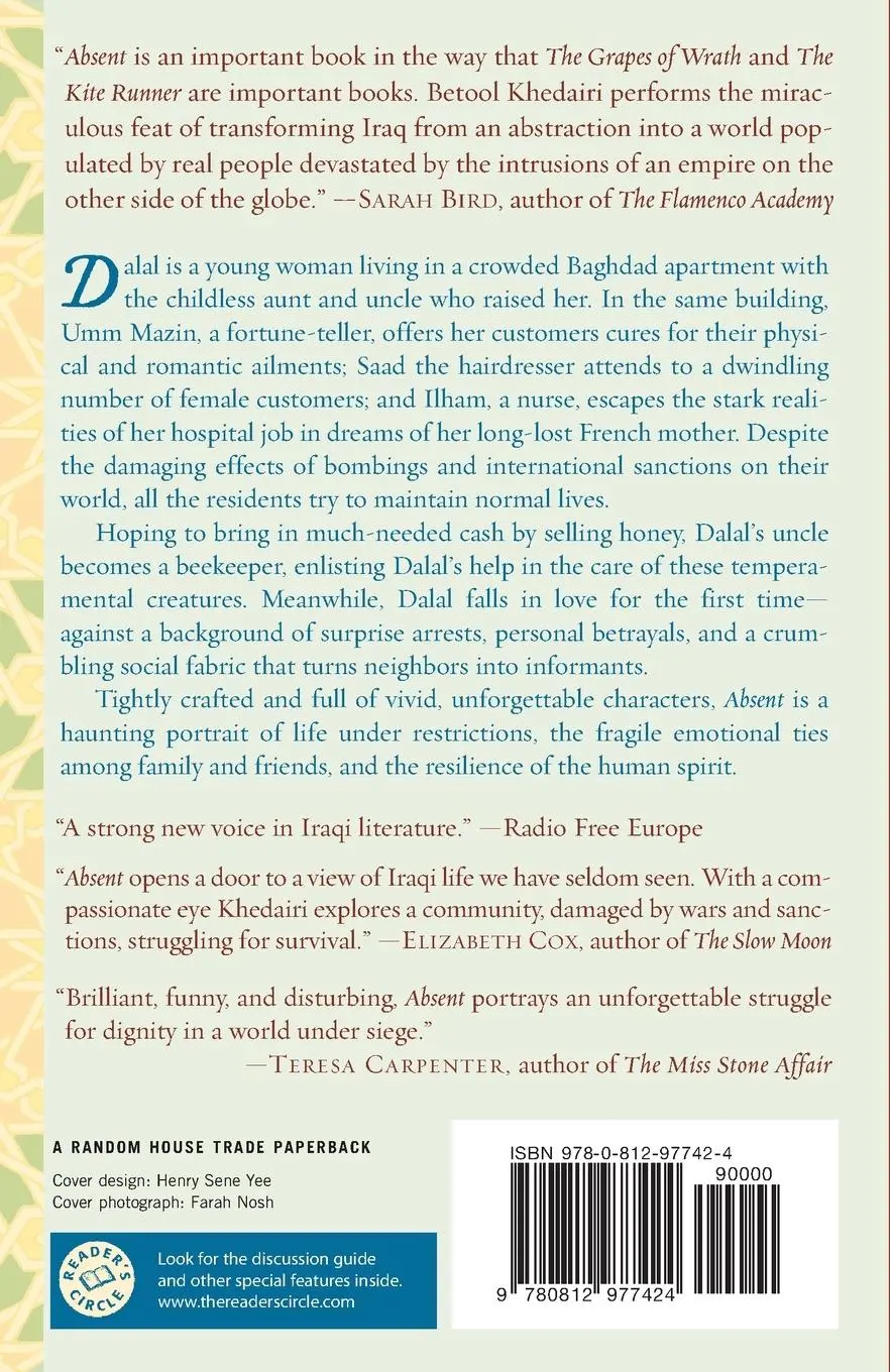 Rückseite: 9780812977424 | Absent | A Novel | Betool Khedairi | Taschenbuch | Englisch | 2007