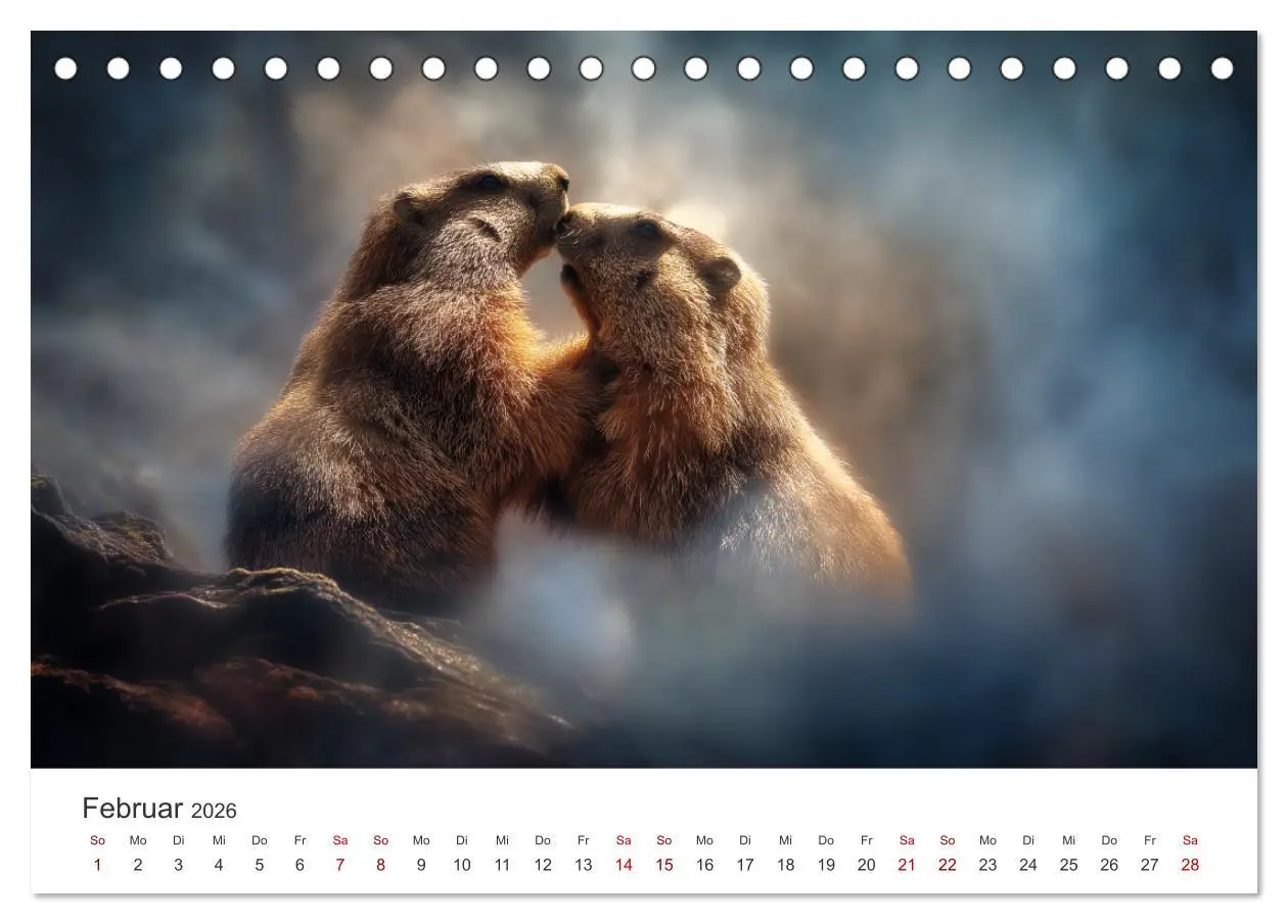 Bild: 9783516597424 | Alpenplüsch - Mit Murmeltieren durchs Jahr (Tischkalender 2026 DIN...