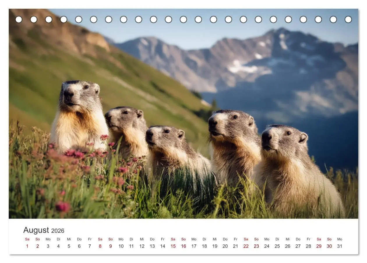 Bild: 9783516597424 | Alpenplüsch - Mit Murmeltieren durchs Jahr (Tischkalender 2026 DIN...