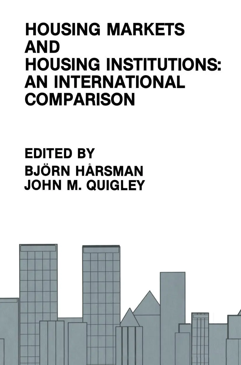 Cover: 9789401057424 | Housing Markets and Housing Institutions: An International Comparison