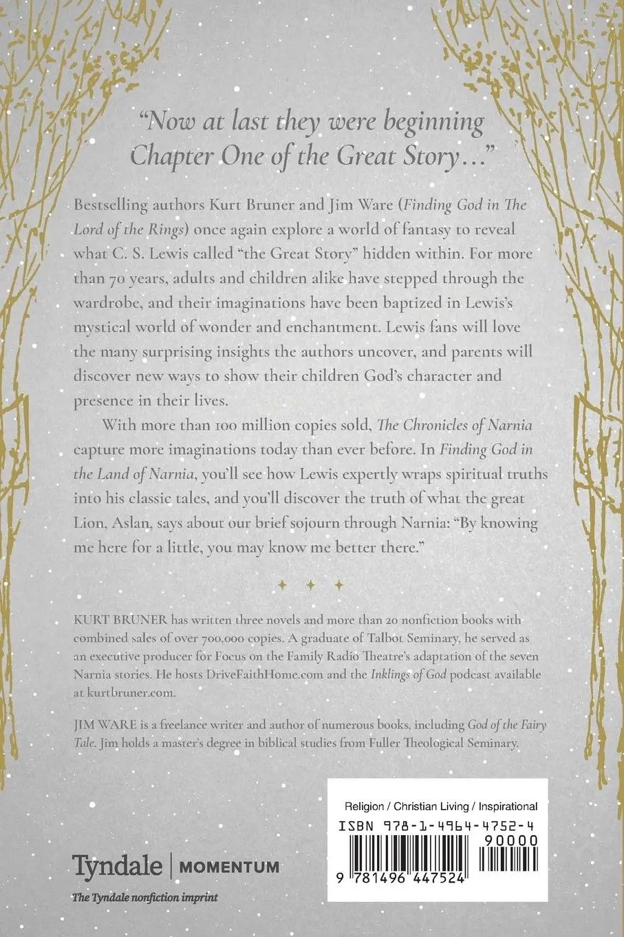Rückseite: 9781496447524 | Finding God in the Land of Narnia | Kurt Bruner (u. a.) | Taschenbuch