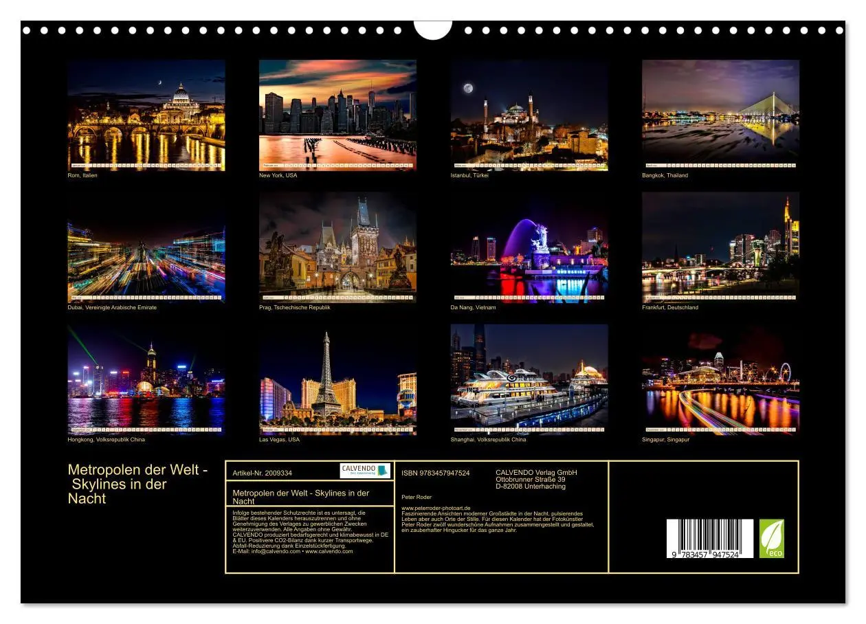 Bild: 9783457947524 | Metropolen der Welt - Skylines in der Nacht (Wandkalender 2026 DIN...