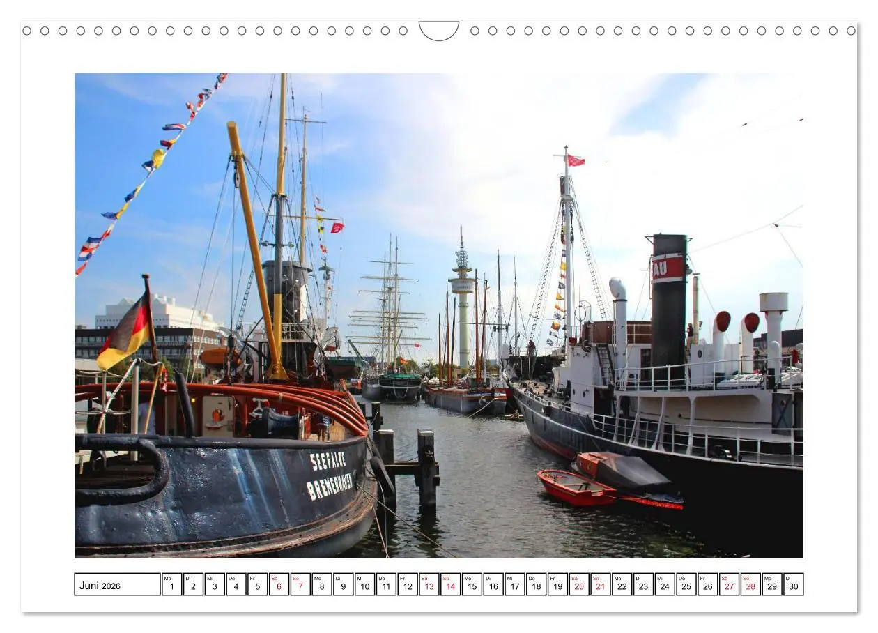 Bild: 9783516037524 | Windjammer - Bremerhaven (Wandkalender 2026 DIN A3 quer), CALVENDO...