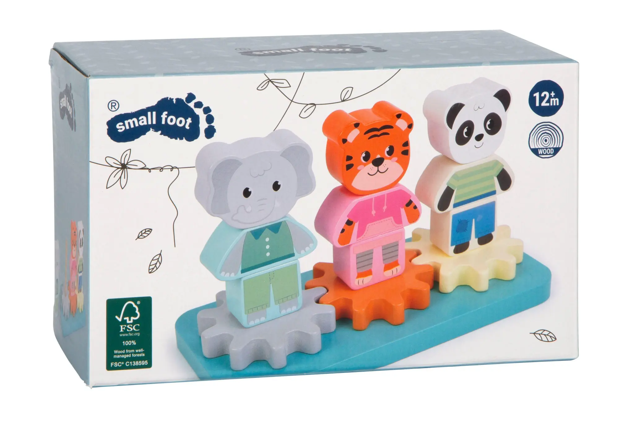 Bild: 4020972127624 | Stapelspiel mit Zahnrad "Jungle Friends" | Spiel | 12762 | Deutsch
