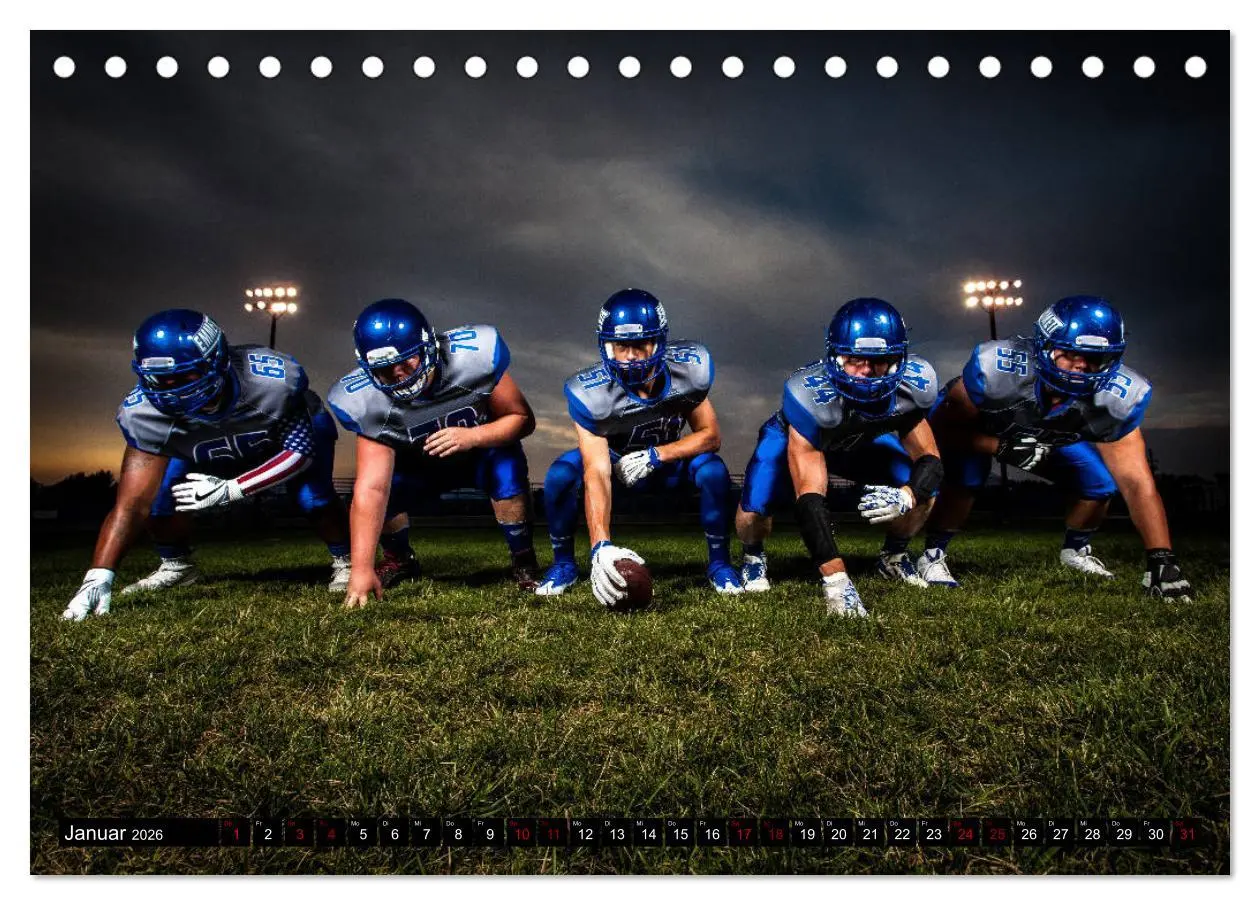 Bild: 9783457867624 | American Football - Athleten (Tischkalender 2026 DIN A5 quer),...