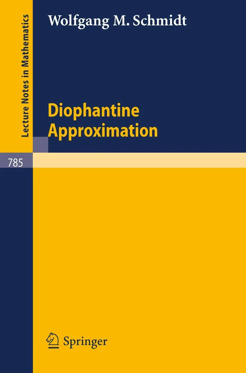 Cover: 9783540097624 | Diophantine Approximation | W. M. Schmidt | Taschenbuch | xii | 1980