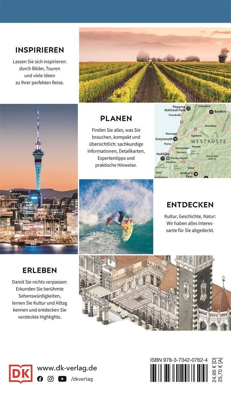 Rückseite: 9783734207624 | Vis-à-Vis Reiseführer Neuseeland | Mit detailreichen 3D-Illustrationen