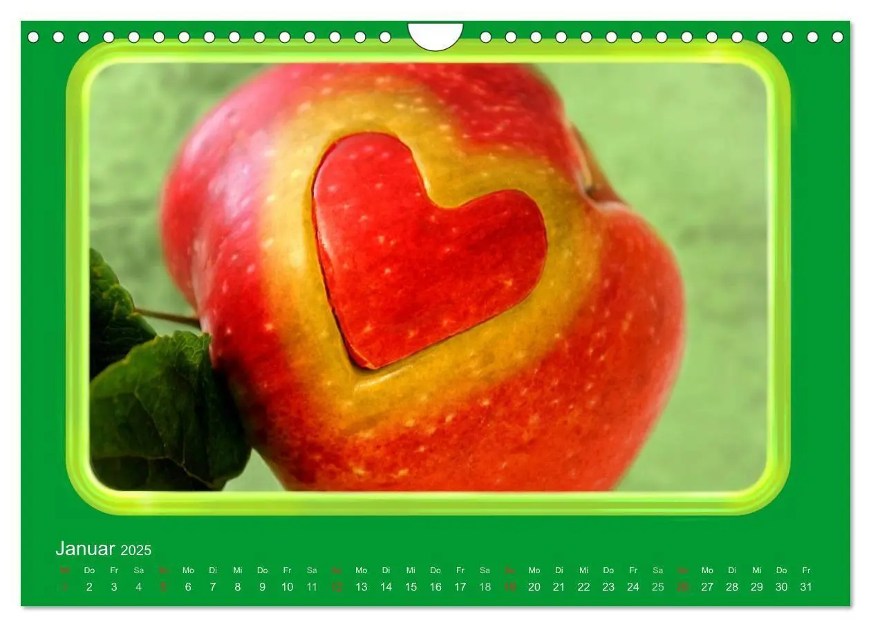 Bild: 9783435837724 | Apfel (Wandkalender 2025 DIN A4 quer), CALVENDO Monatskalender | 2025