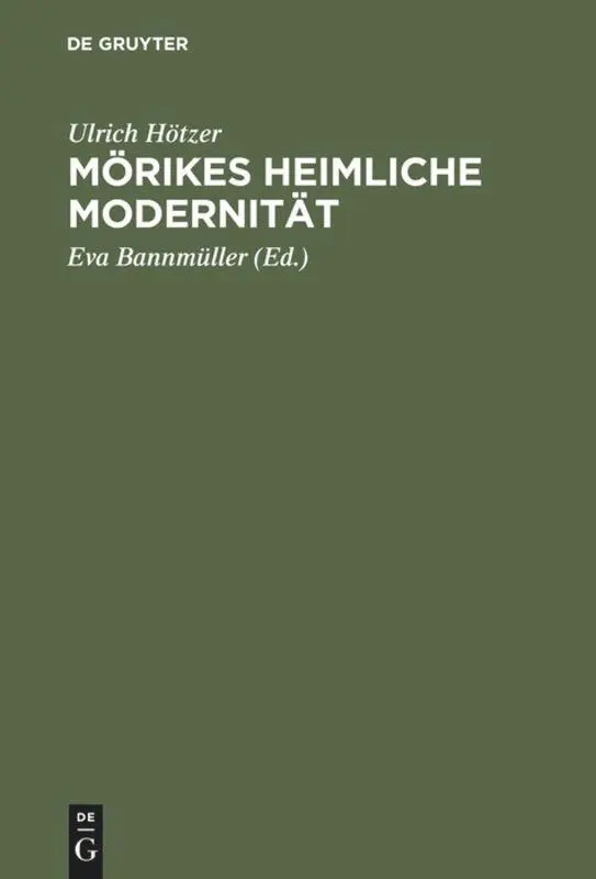Cover: 9783484107724 | Mörikes heimliche Modernität | Ulrich Hötzer | Buch | X | Deutsch