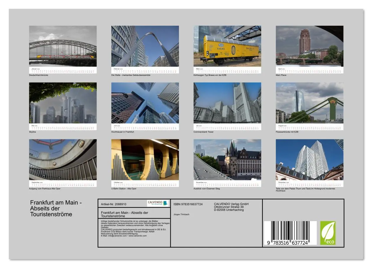 Bild: 9783516637724 | Frankfurt am Main - Abseits der Touristenströme (Wandkalender 2026...
