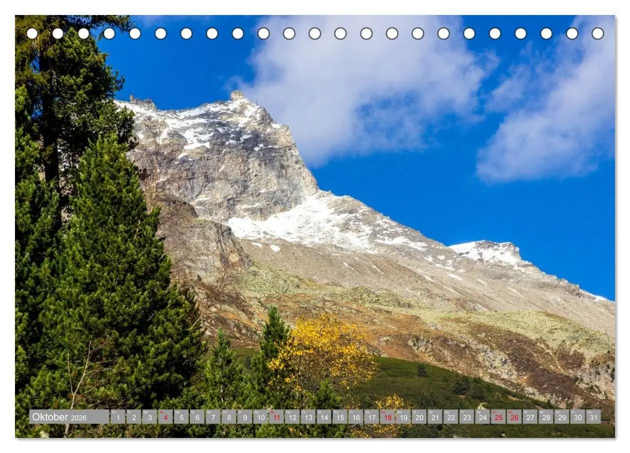 Bild: 9783516707724 | Die Zillertaler Alpen (Tischkalender 2026 DIN A5 quer), CALVENDO...