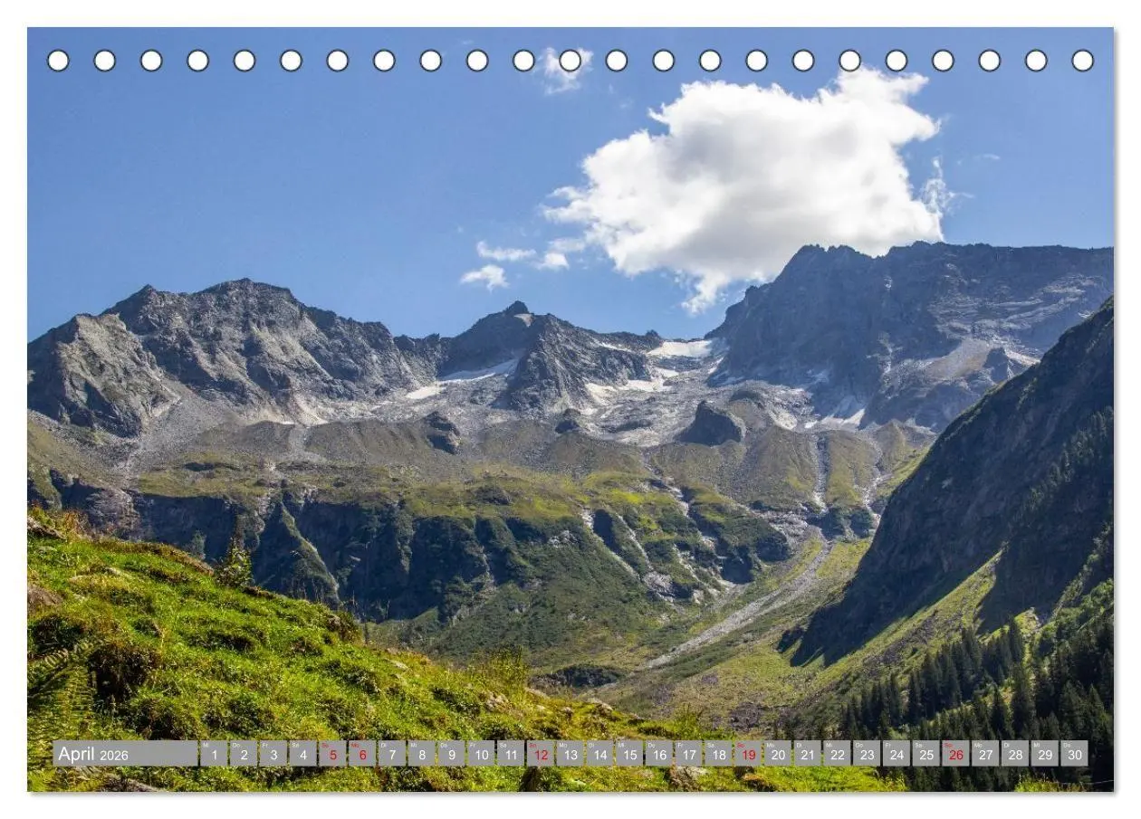 Bild: 9783516707724 | Die Zillertaler Alpen (Tischkalender 2026 DIN A5 quer), CALVENDO...