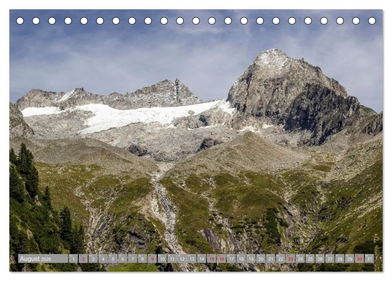 Bild: 9783516707724 | Die Zillertaler Alpen (Tischkalender 2026 DIN A5 quer), CALVENDO...