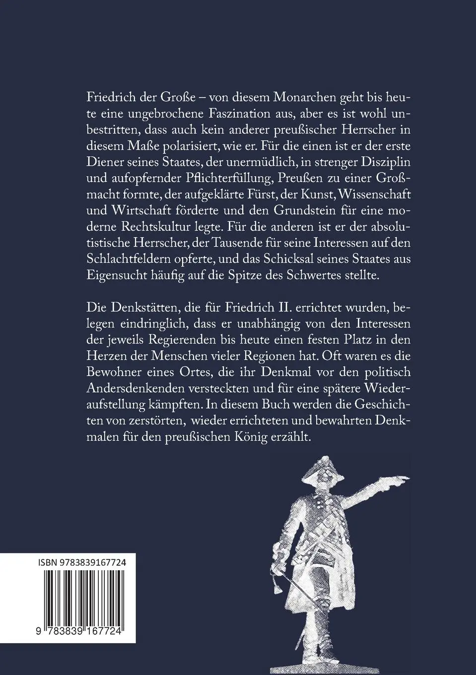 Rückseite: 9783839167724 | Denkmale und Denksteine für Friedrich den Großen | Lebe er wohl, ...