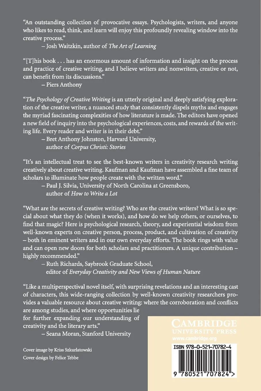 Rückseite: 9780521707824 | The Psychology of Creative Writing | Scott Barry Kaufman (u. a.)