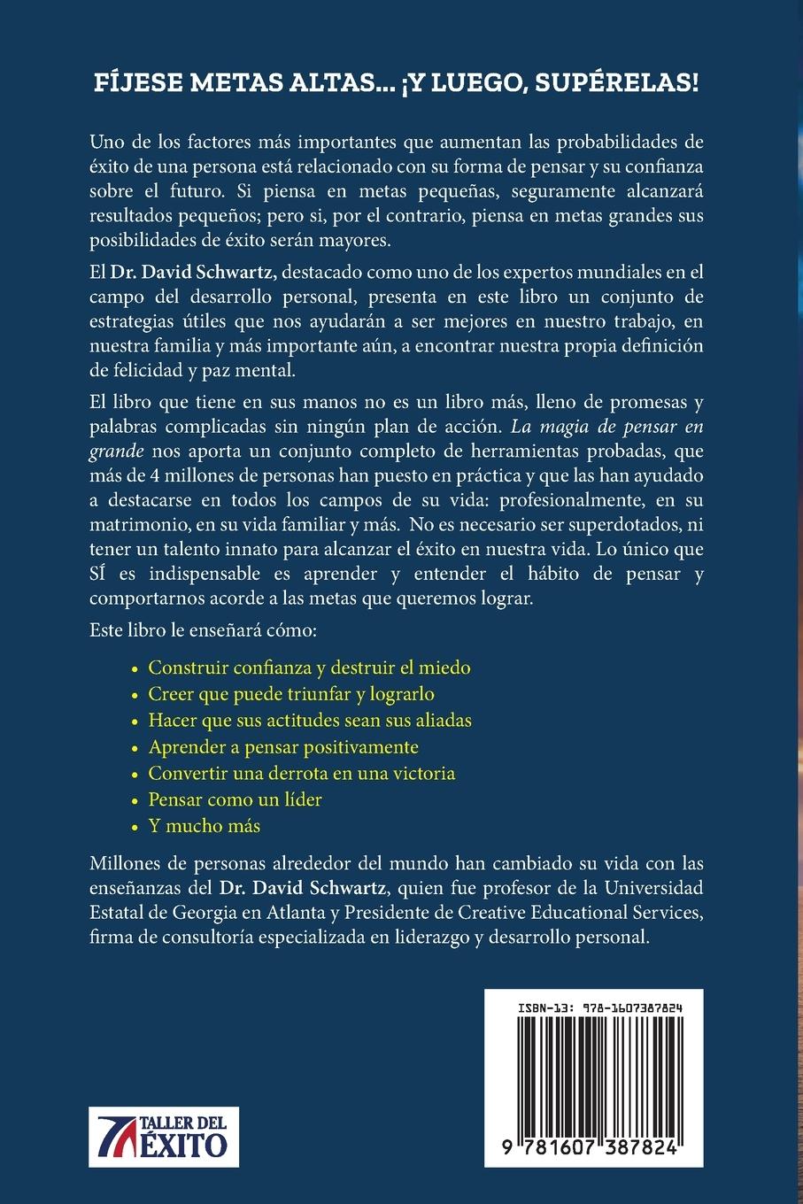 Rückseite: 9781607387824 | La magia de pensar en grande | David J Schwartz | Taschenbuch | 2025