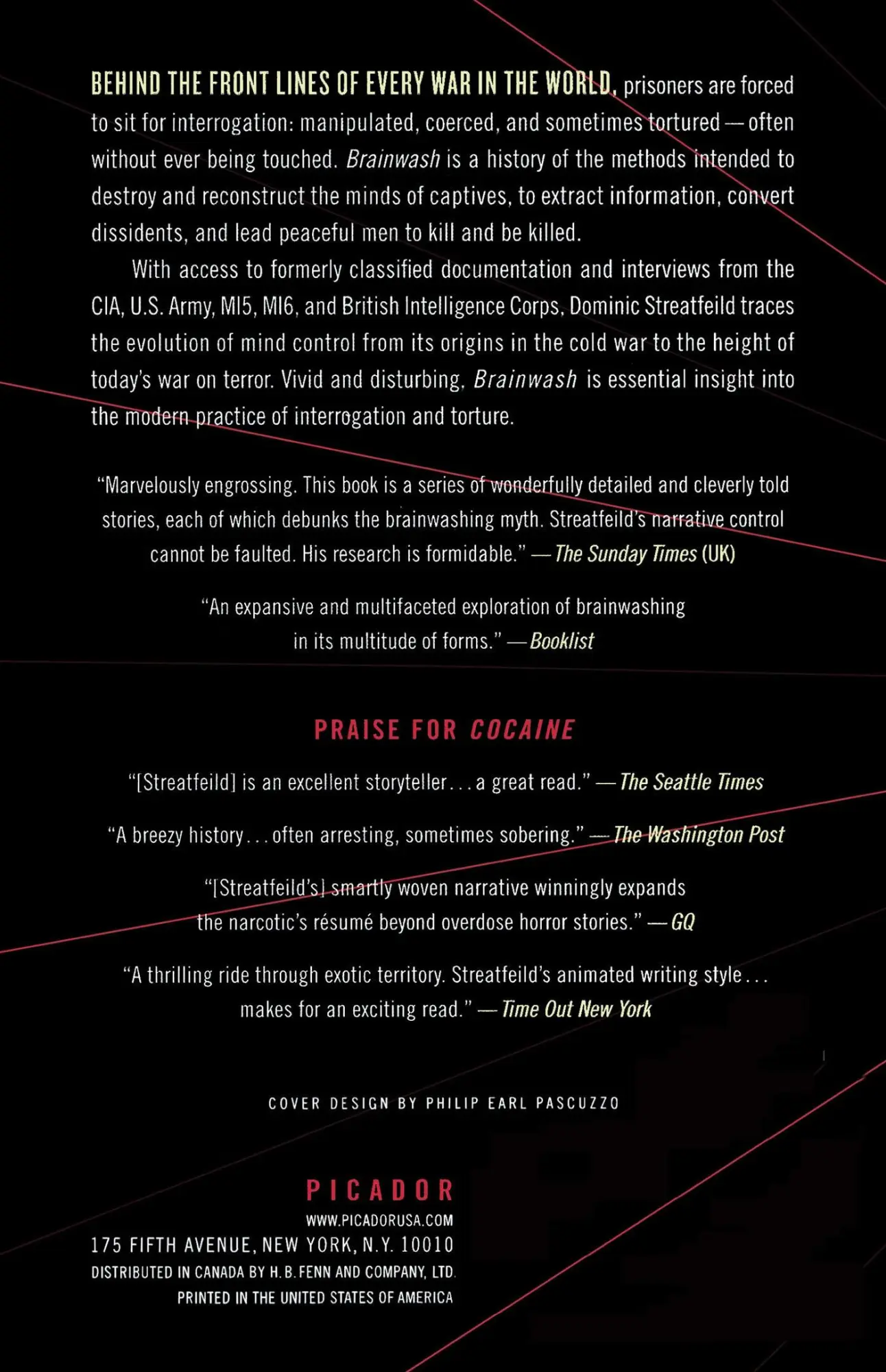 Rückseite: 9780312427924 | Brainwash | The Secret History of Mind Control | Dominic Streatfeild