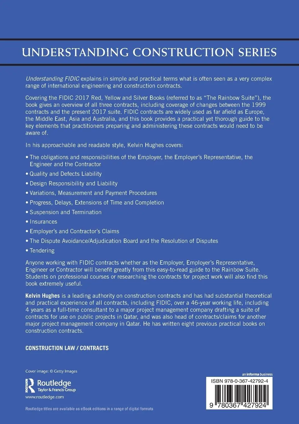 Rückseite: 9780367427924 | Understanding FIDIC | The Rainbow Suite | Kelvin Hughes | Taschenbuch