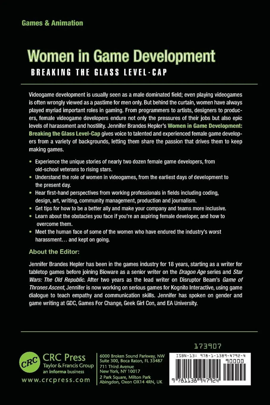 Rückseite: 9781138947924 | Women in Game Development | Breaking the Glass Level-Cap | Hepler