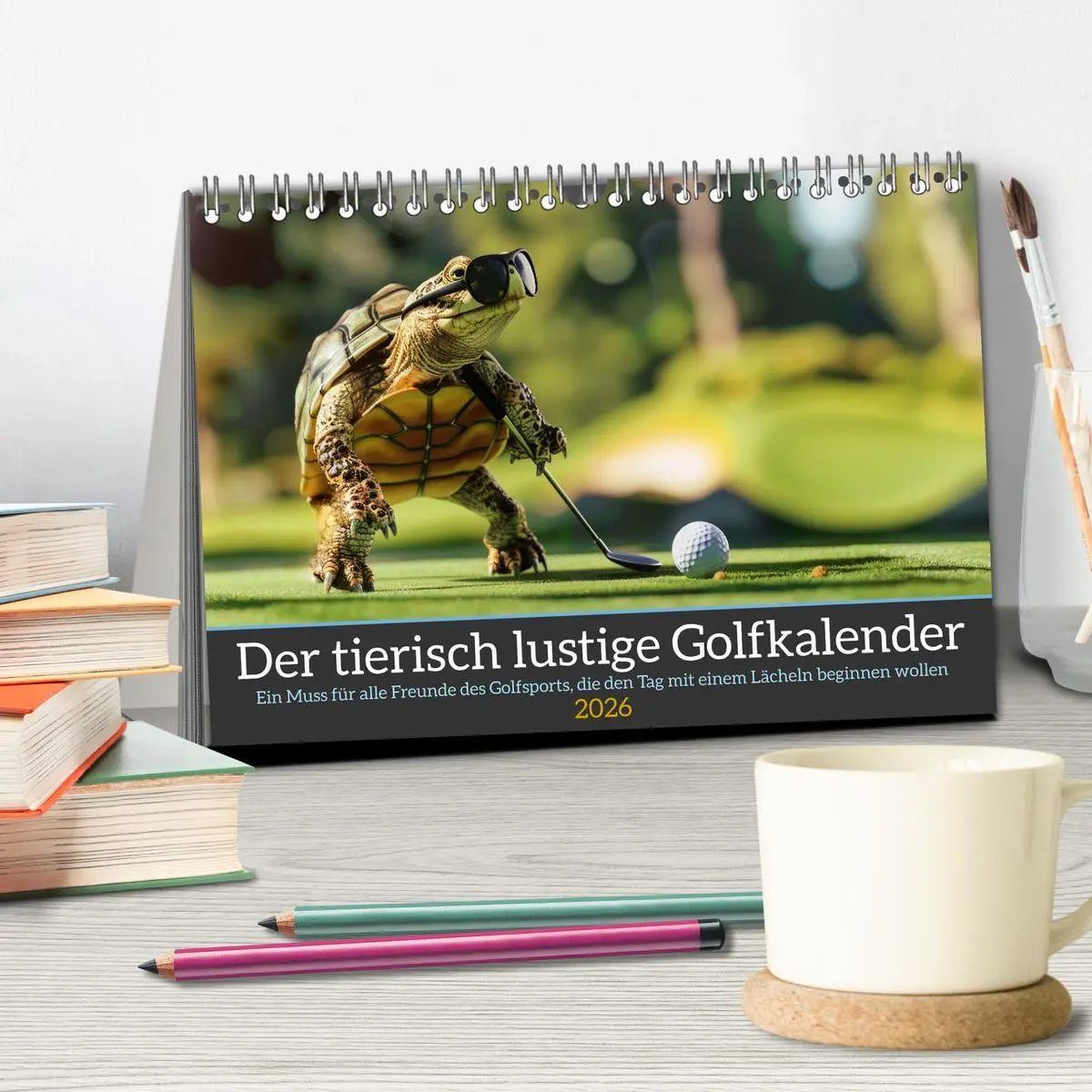 Bild: 9783457387924 | Der tierisch lustige Golfkalender (Tischkalender 2026 DIN A5 quer),...
