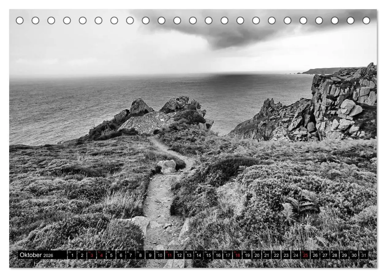 Bild: 9783516097924 | Bretagne in Schwarz und Weiß 2026 (Tischkalender 2026 DIN A5 quer),...