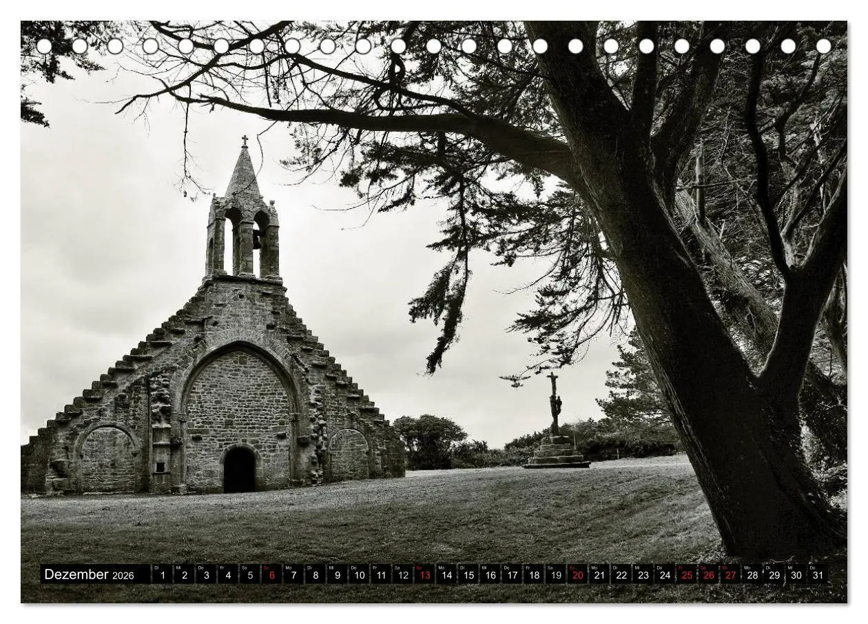 Bild: 9783516097924 | Bretagne in Schwarz und Weiß 2026 (Tischkalender 2026 DIN A5 quer),...