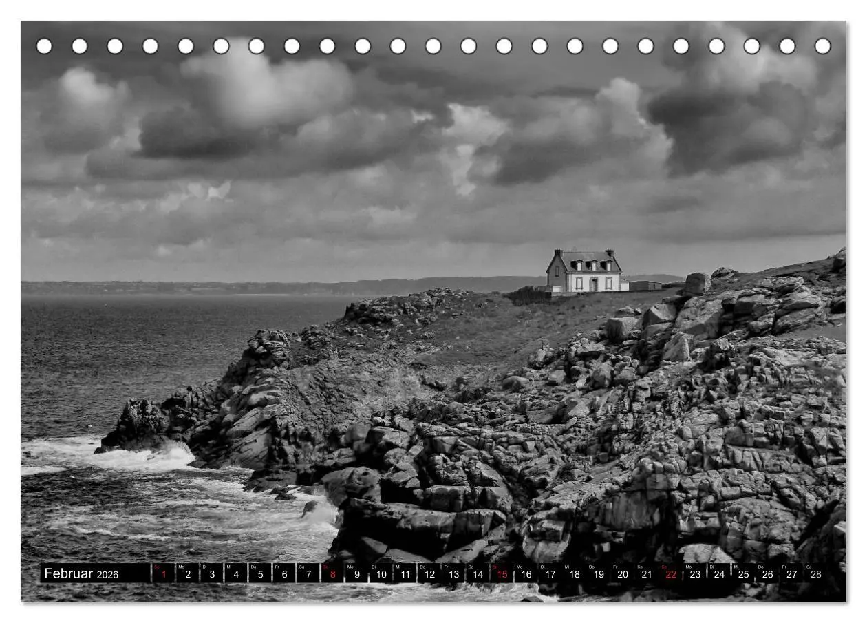 Bild: 9783516097924 | Bretagne in Schwarz und Weiß 2026 (Tischkalender 2026 DIN A5 quer),...