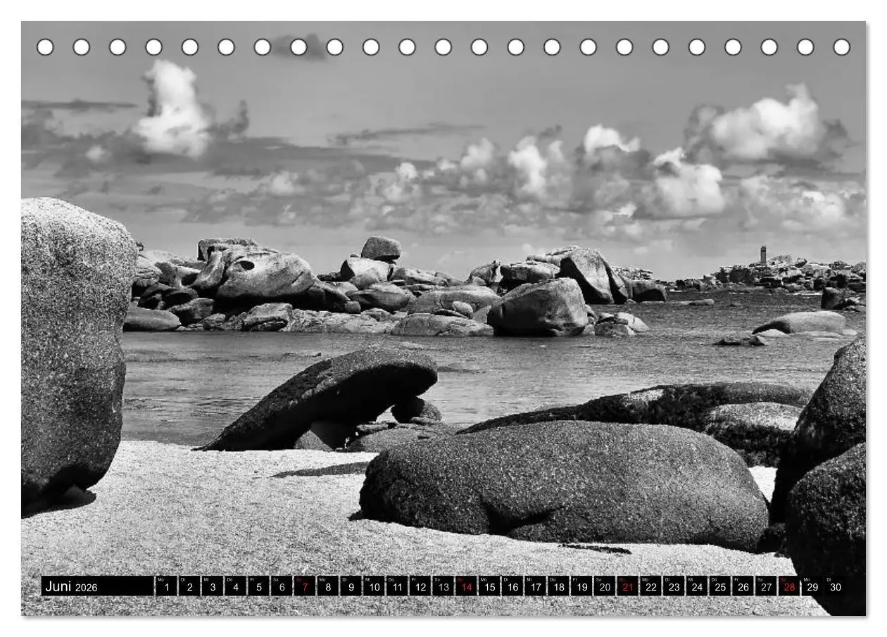 Bild: 9783516097924 | Bretagne in Schwarz und Weiß 2026 (Tischkalender 2026 DIN A5 quer),...