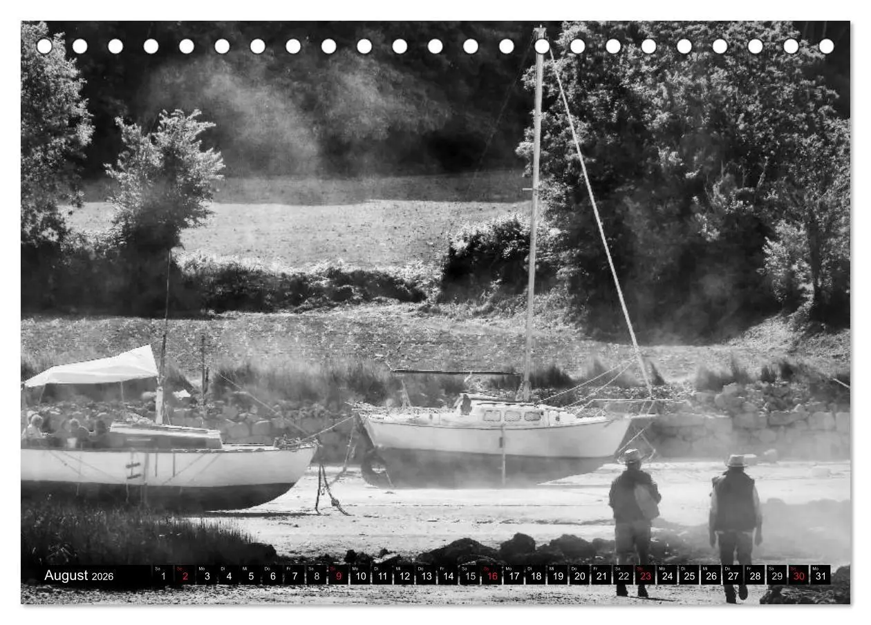 Bild: 9783516097924 | Bretagne in Schwarz und Weiß 2026 (Tischkalender 2026 DIN A5 quer),...