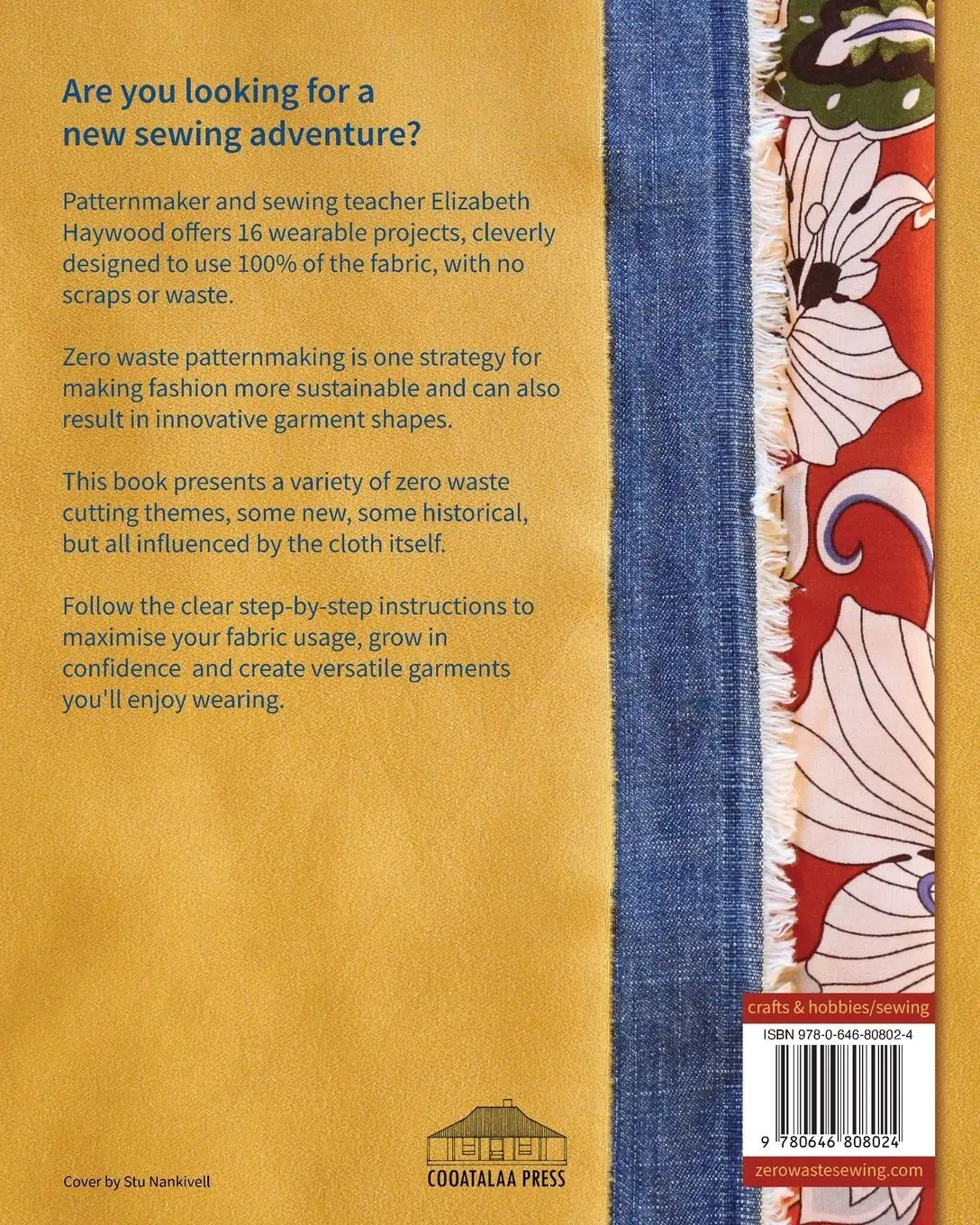 Rückseite: 9780646808024 | Zero Waste Sewing | 16 projects to make, wear and enjoy | Haywood