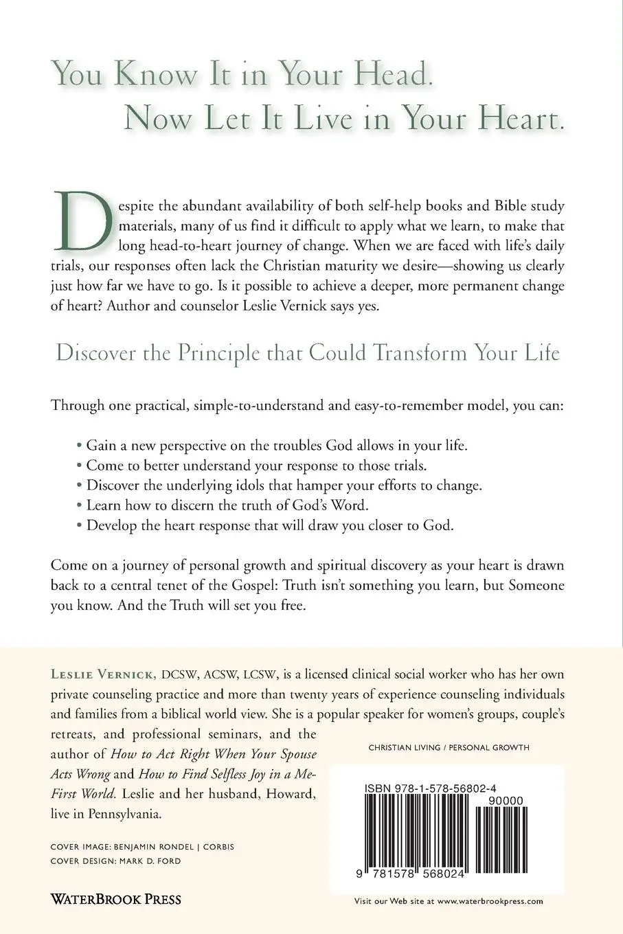 Rückseite: 9781578568024 | How to Live Right When Your Life Goes Wrong | Leslie Vernick | Buch