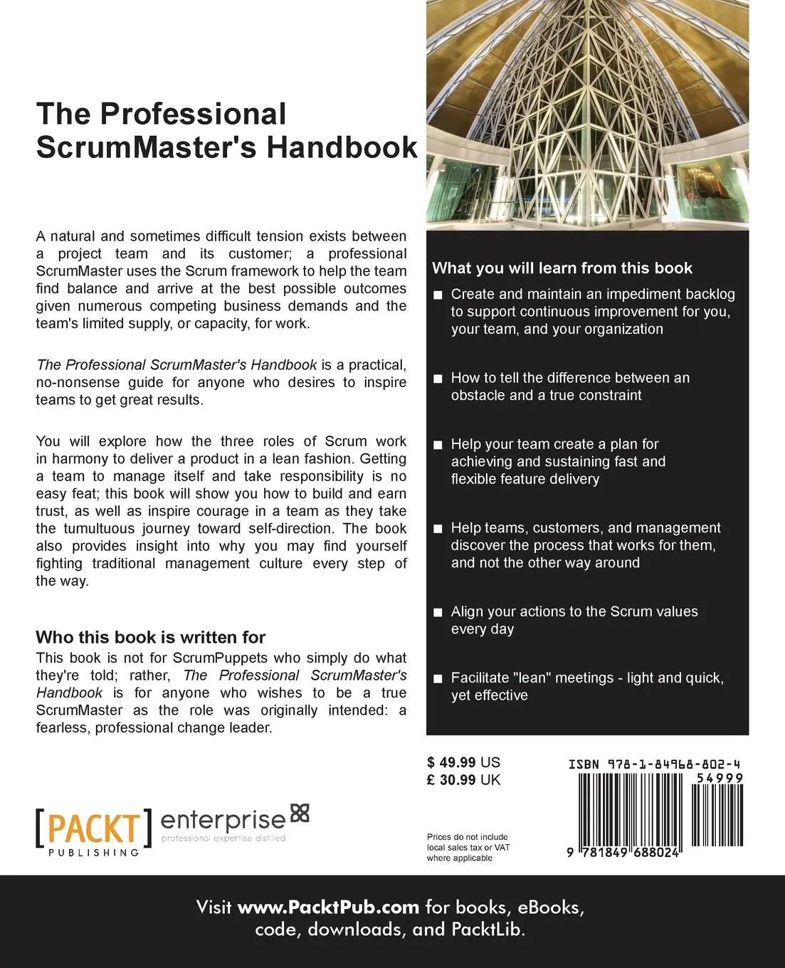 Rückseite: 9781849688024 | The Professional Scrummaster's Handbook | Stacia Viscardi | Buch