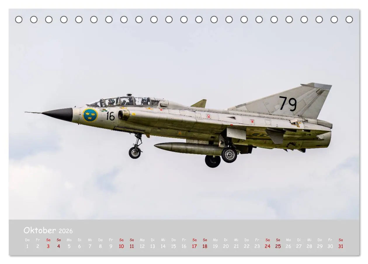 Bild: 9783457728024 | Saab Airpower (Tischkalender 2026 DIN A5 quer), CALVENDO...