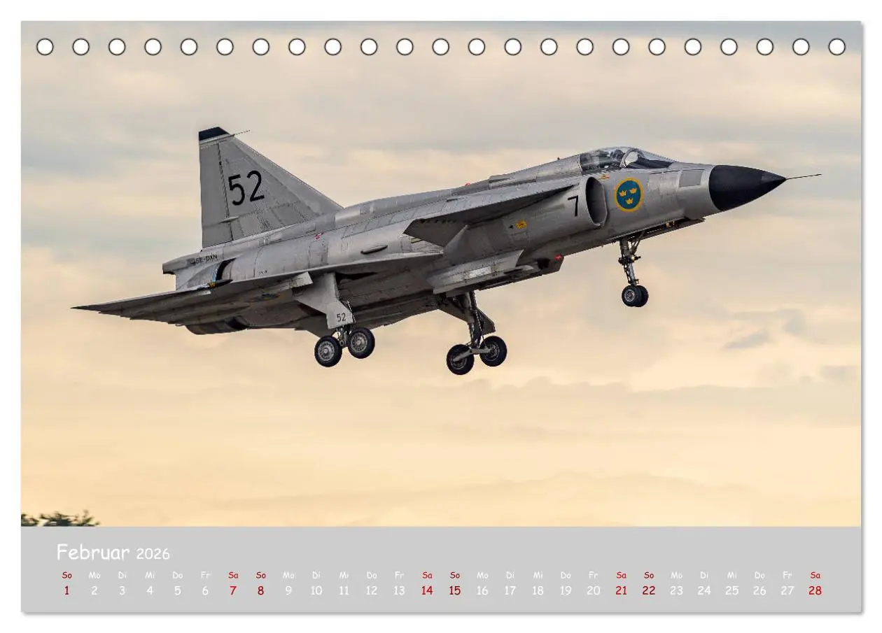 Bild: 9783457728024 | Saab Airpower (Tischkalender 2026 DIN A5 quer), CALVENDO...