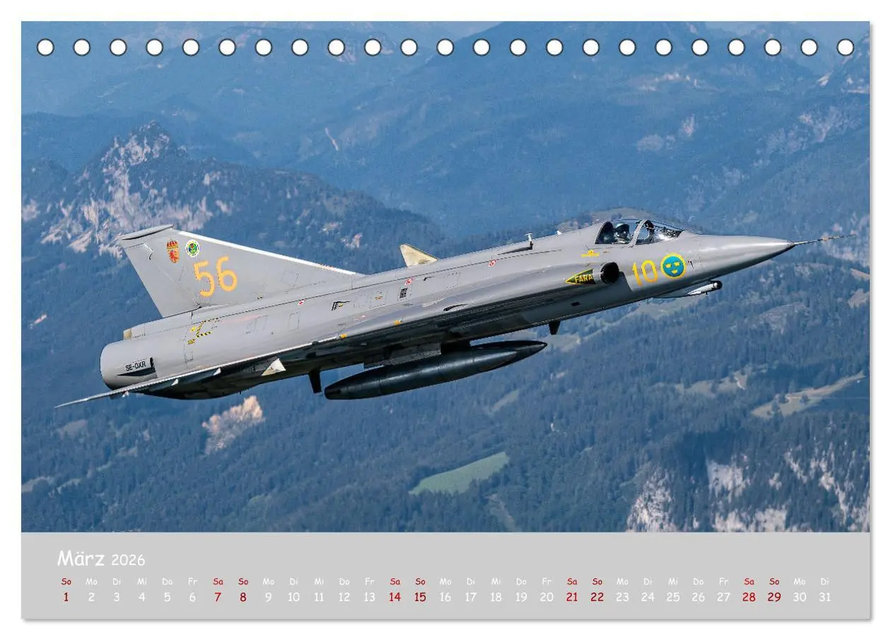Bild: 9783457728024 | Saab Airpower (Tischkalender 2026 DIN A5 quer), CALVENDO...