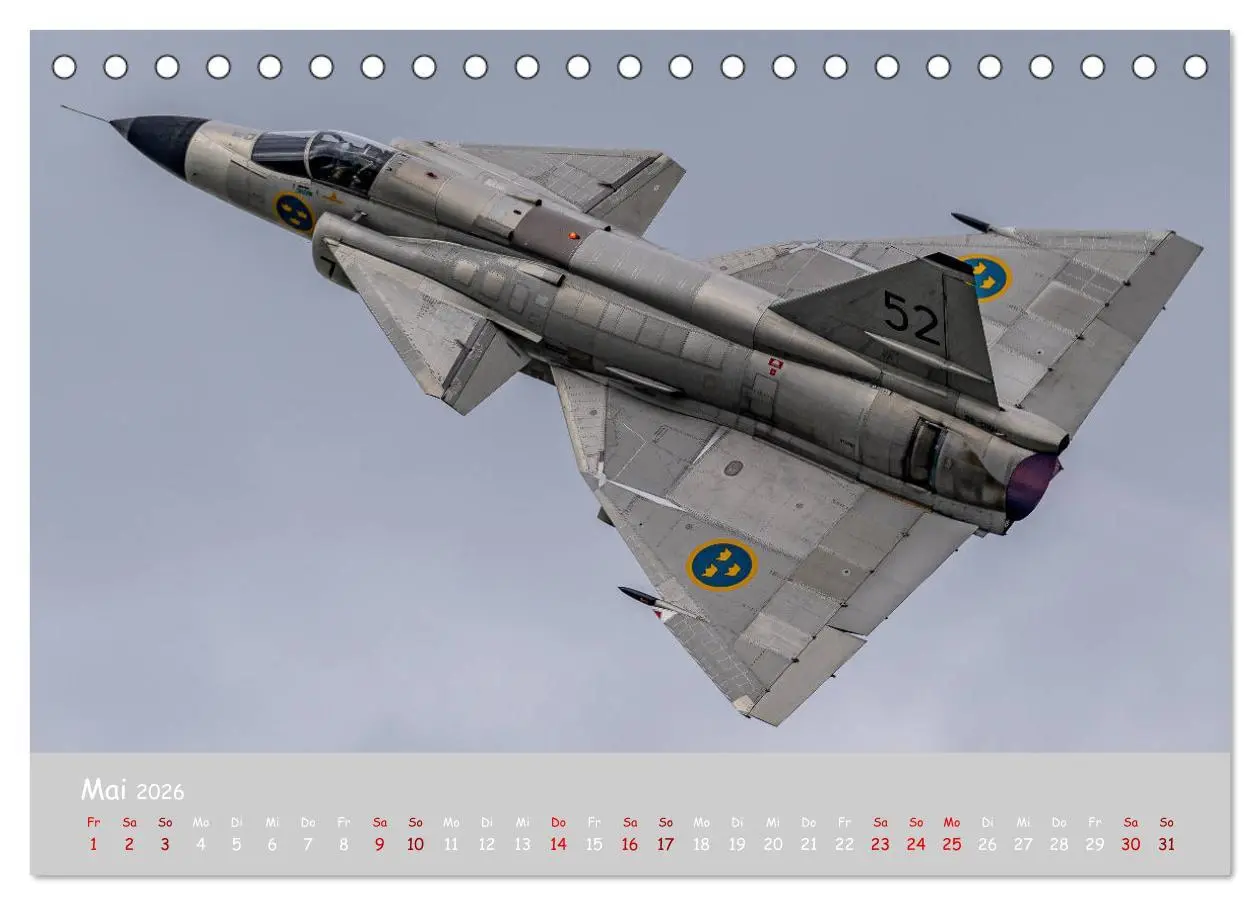 Bild: 9783457728024 | Saab Airpower (Tischkalender 2026 DIN A5 quer), CALVENDO...