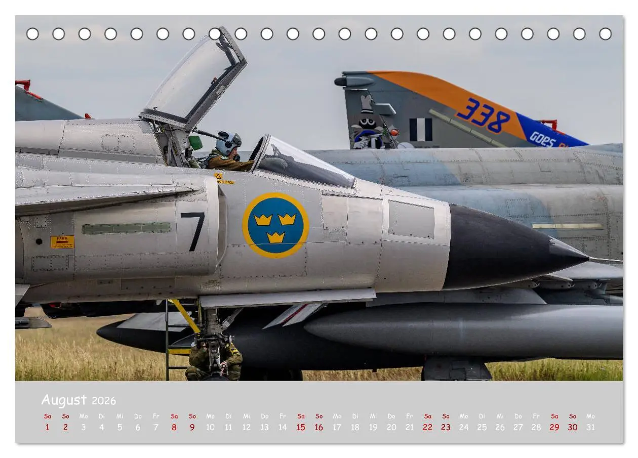 Bild: 9783457728024 | Saab Airpower (Tischkalender 2026 DIN A5 quer), CALVENDO...