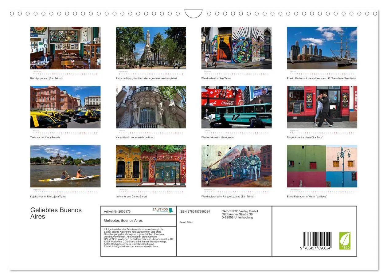 Bild: 9783457898024 | Geliebtes Buenos Aires (Wandkalender 2026 DIN A3 quer), CALVENDO...