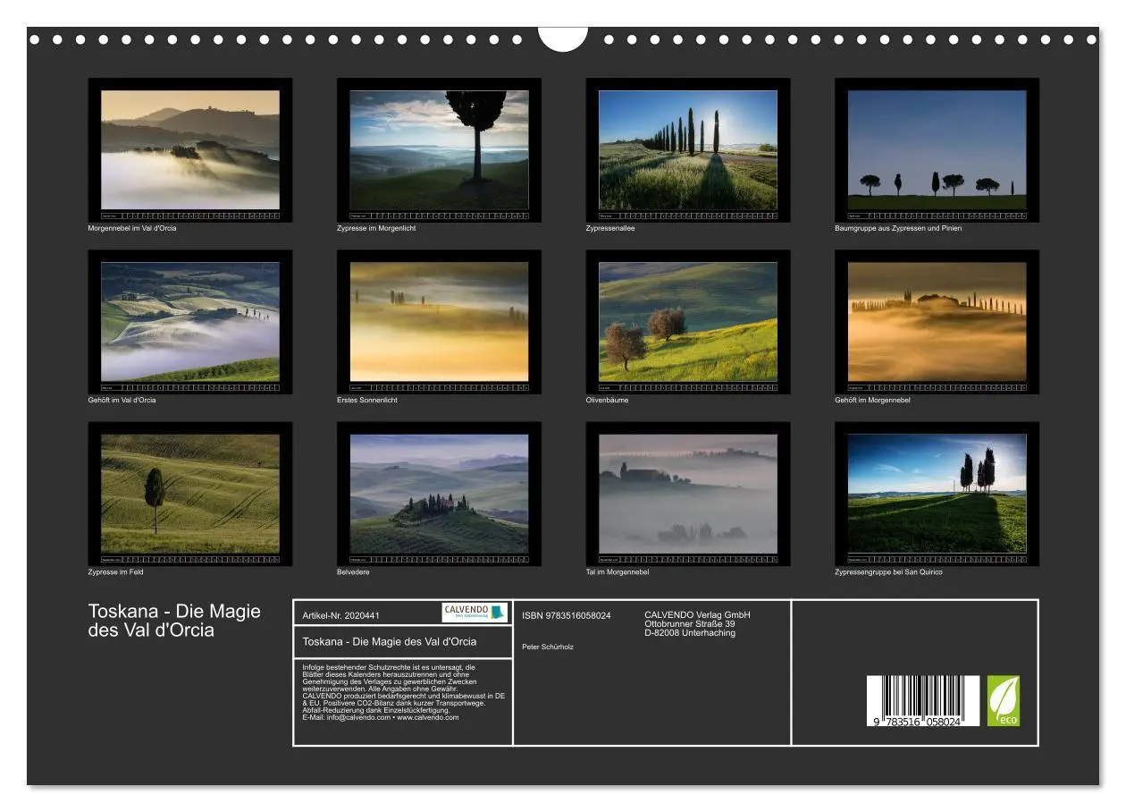 Bild: 9783516058024 | Toskana - Die Magie des Val d'Orcia (Wandkalender 2026 DIN A3...