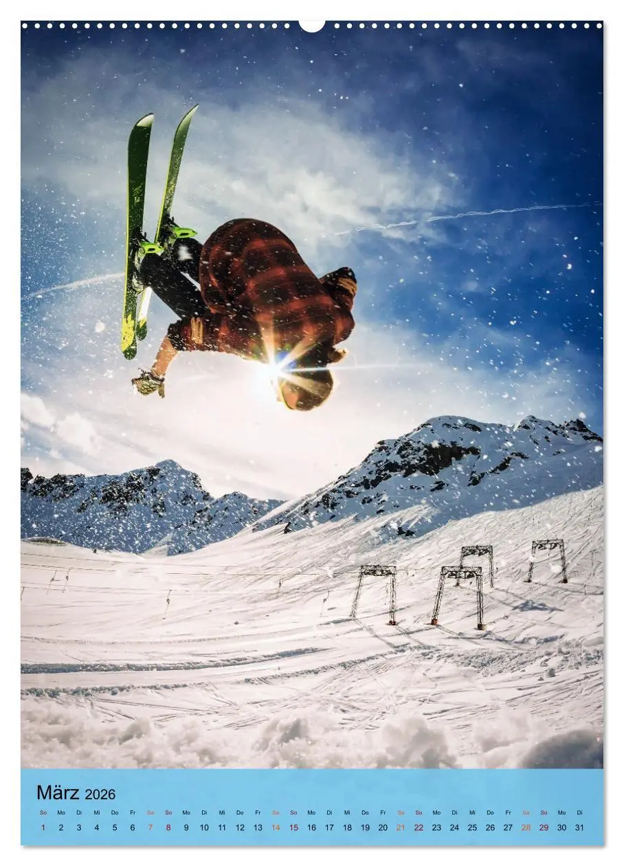 Bild: 9783516368024 | Endlich wieder Skifahren (hochwertiger Premium Wandkalender 2026...