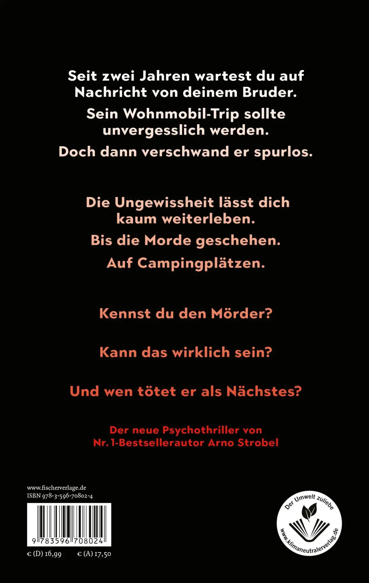 Rückseite: 9783596708024 | Der Trip - Du hast dich frei gefühlt. Bis er dich fand. | Arno Strobel