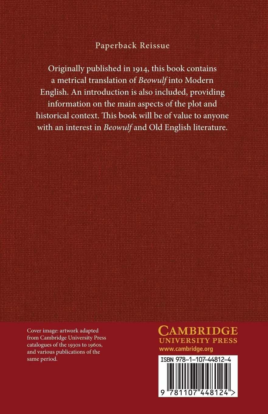 Rückseite: 9781107448124 | Beowulf | A Metrical Translation Into Modern English | Hall | Buch