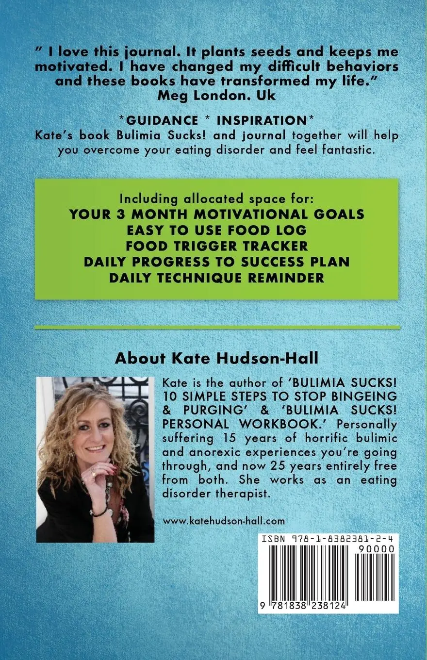 Rückseite: 9781838238124 | Bulimia Sucks! Personal Food Journal | Kate Hudson-Hall | Taschenbuch